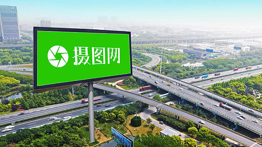 户外广告牌绿幕企业宣传AE模版视频的预览图