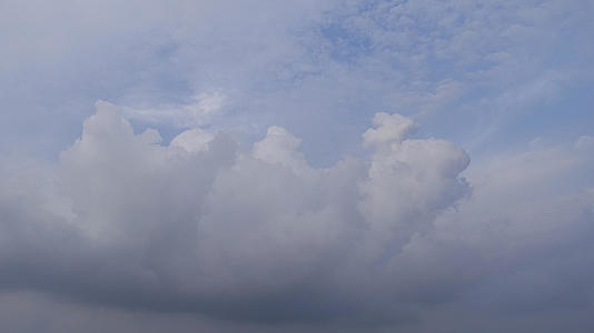 延时摄影晴朗天空蓝天白云翻滚云朵视频的预览图