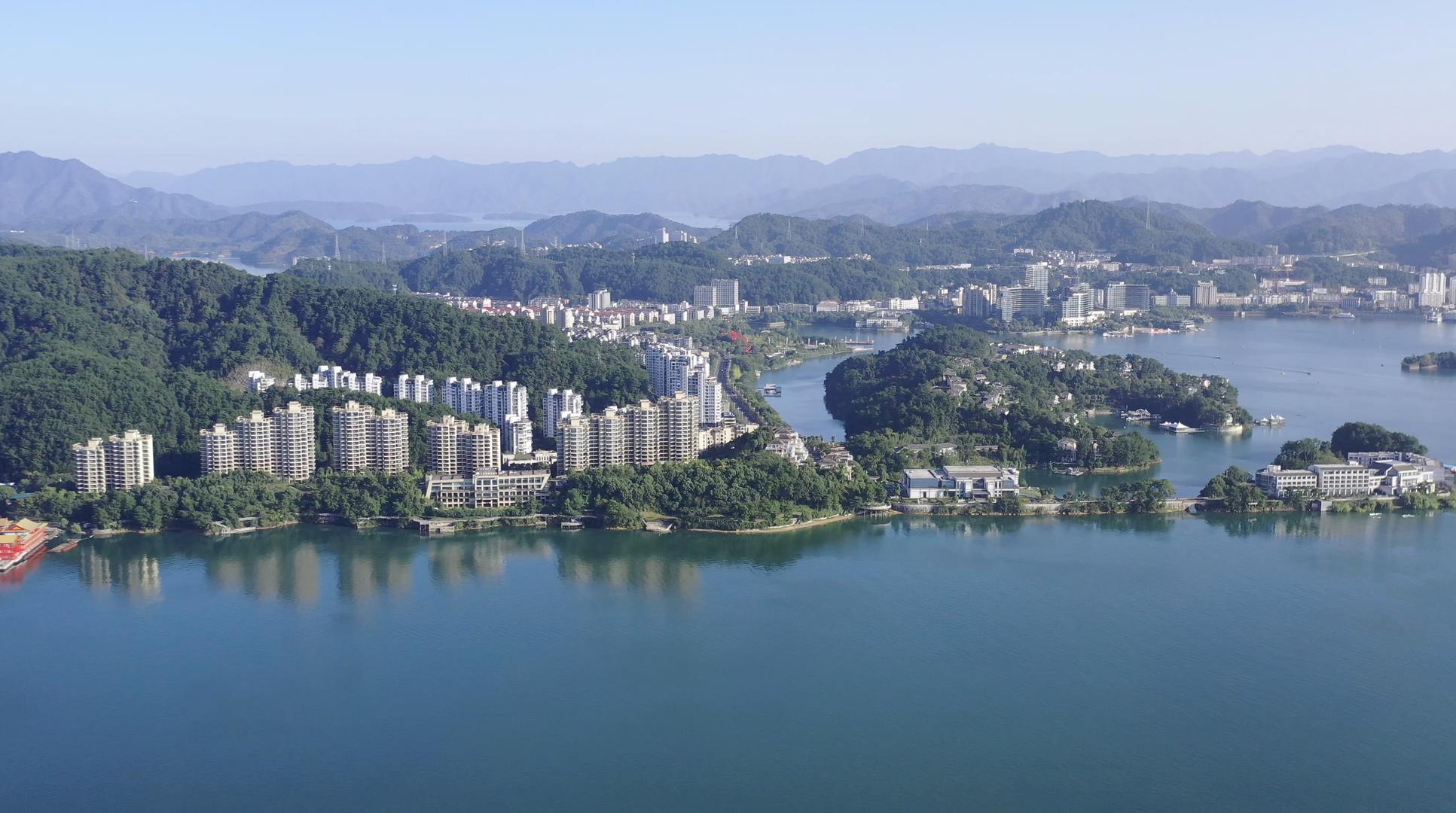浙江杭州千岛湖旅游度假区风光视频的预览图