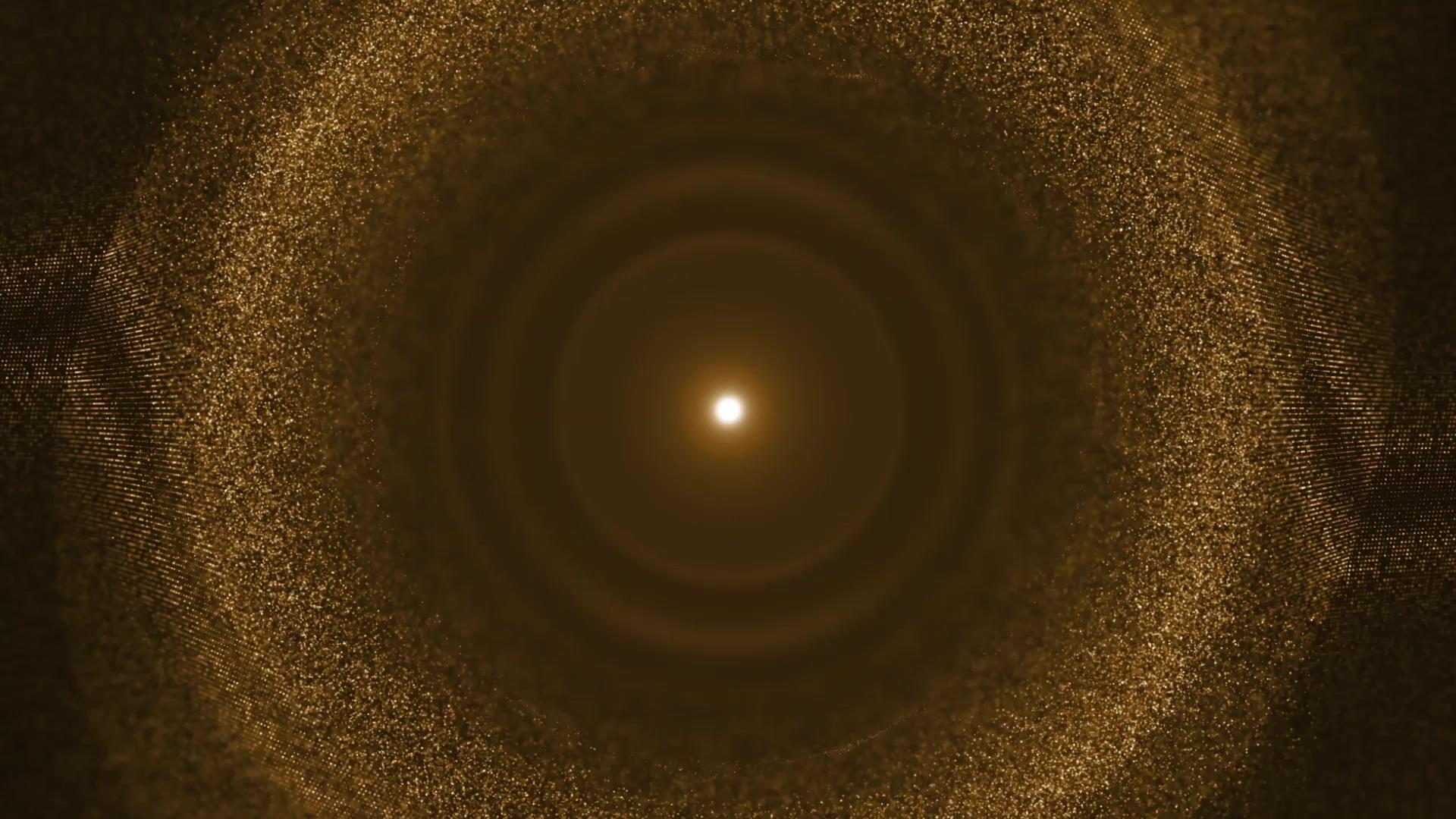 大气金色粒子光圈背景视频的预览图
