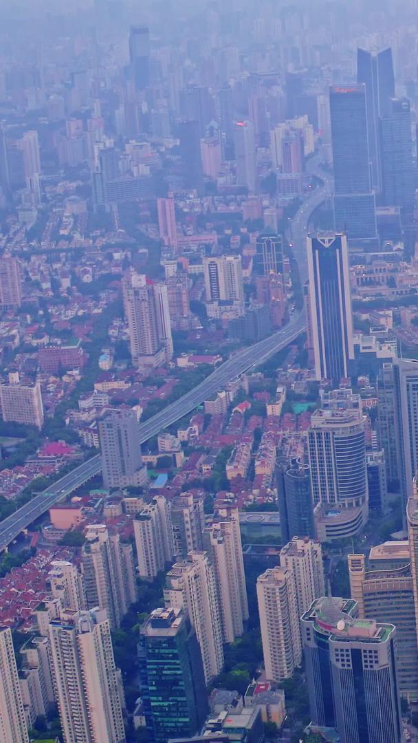 航拍上海城市天际线视频的预览图