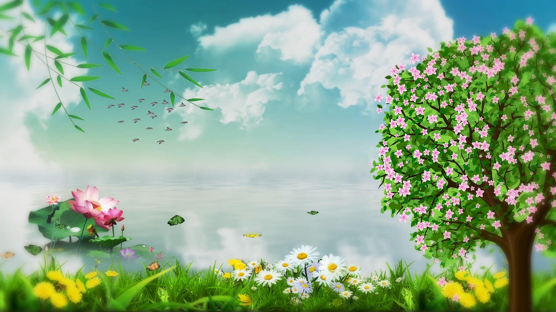 春天景色动画视频的预览图