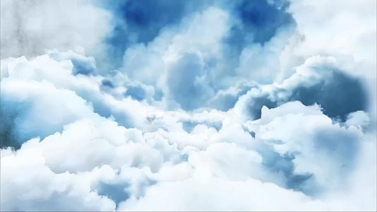 唯美云层向前穿梭动态素材视频的预览图