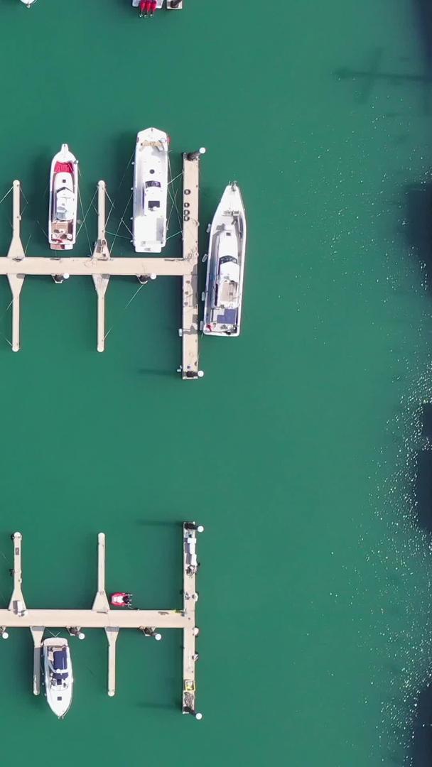 青岛海边游艇航拍视频视频的预览图