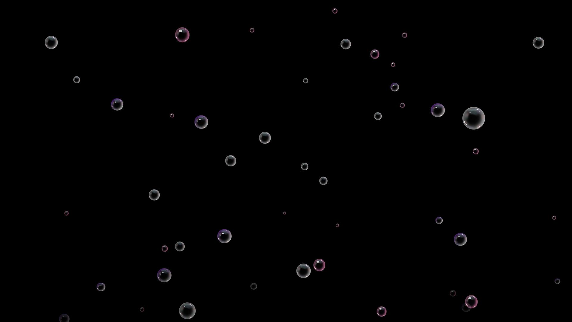 4K透明通道气泡上升素材视频的预览图