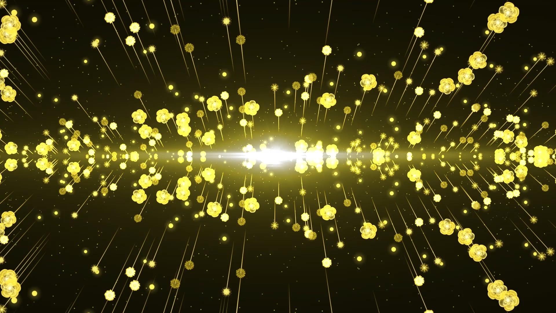 动态金色大气粒子花朵拖尾背景视频元素视频的预览图