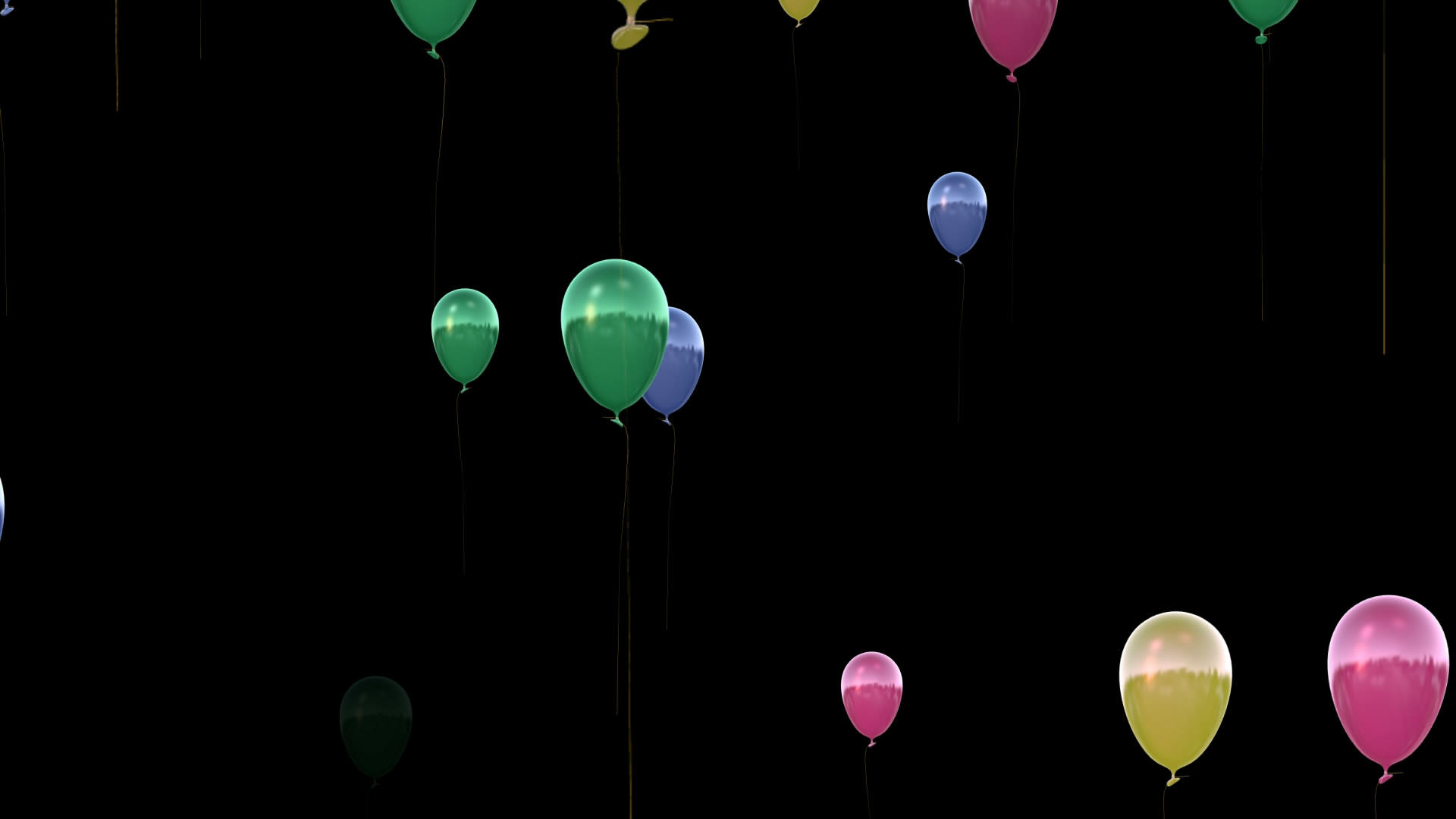 透明通道七彩气球视频素材视频的预览图