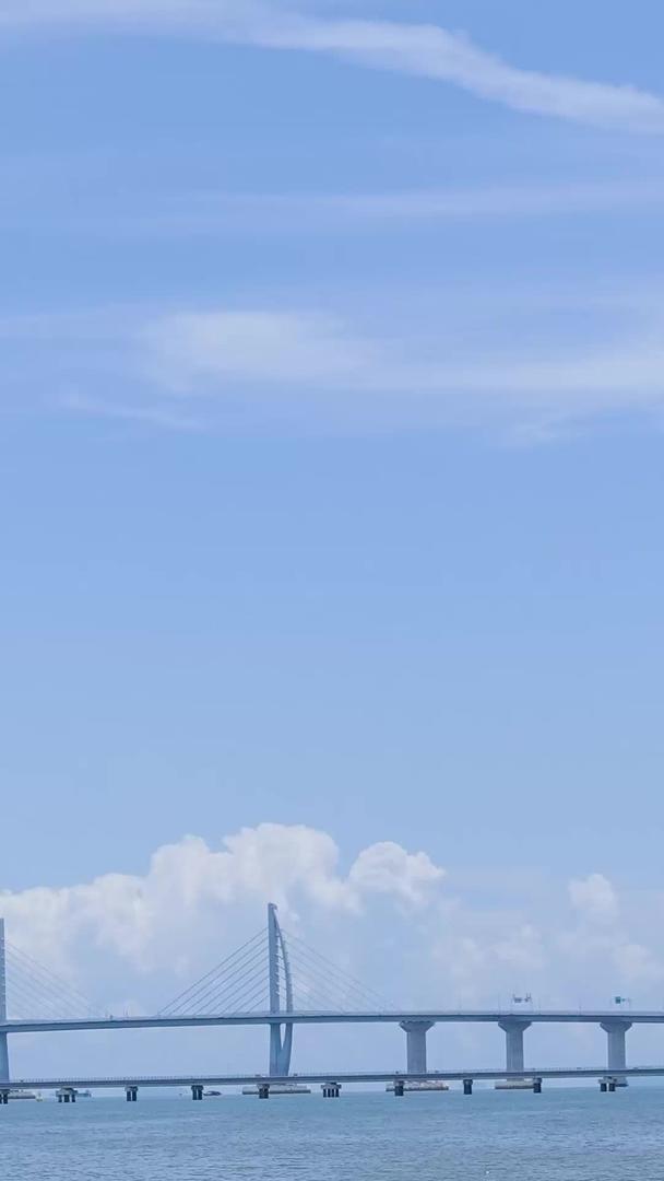 5k素材延时摄影珠海海景港珠澳大桥云海海景视频的预览图