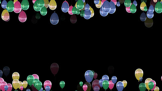 透明通道气球边框素材视频的预览图