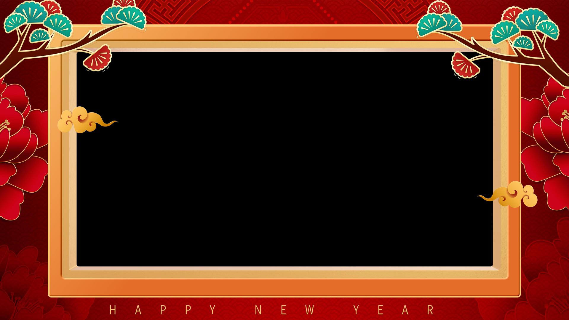 新年祝福视频框循环带通道视频的预览图