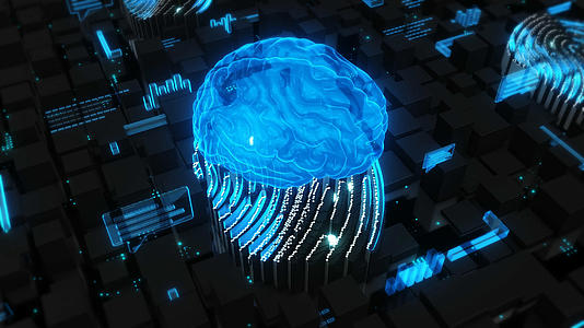 AI大脑背景4K3D技术视频的预览图