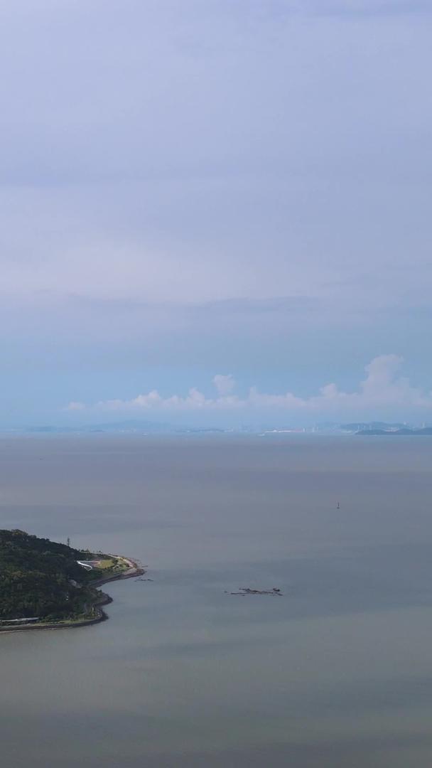 珠海野狸岛航拍城市景观海景素材视频的预览图