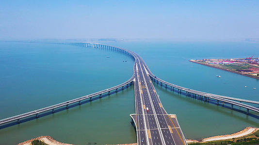 胶州湾跨海大桥4K航拍视频的预览图