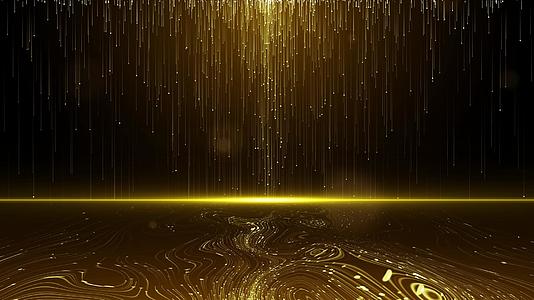 4k金色粒子瀑布舞台背景视频的预览图