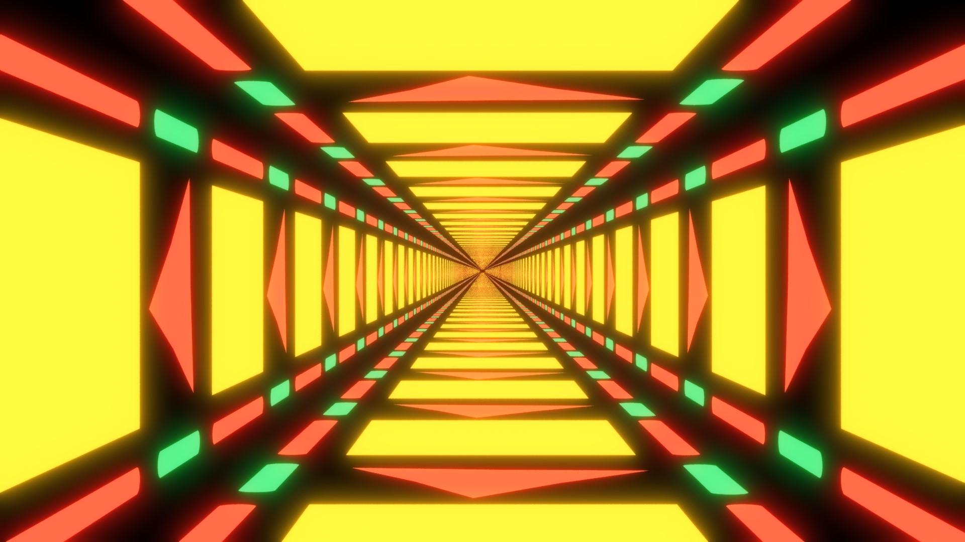 科幻灯光无限隧道视频的预览图