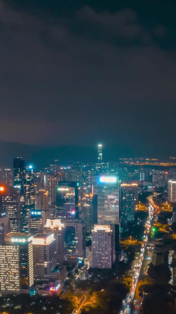 深圳平安金融中心夜景青橙色商业视频视频的预览图