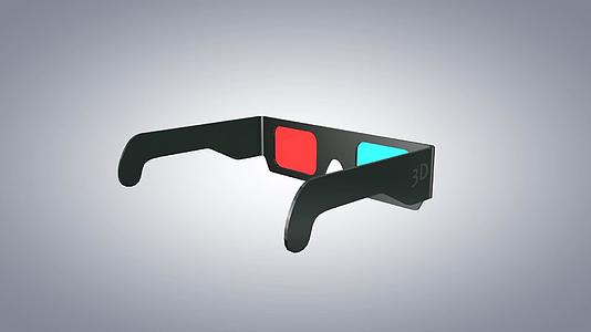 3D眼镜旋转360动画和阿尔法音节视频的预览图
