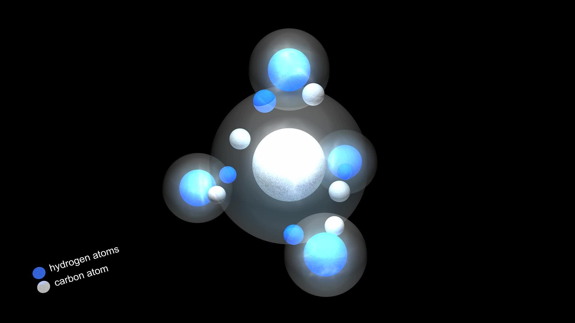 甲烷分子结构科学视频的预览图