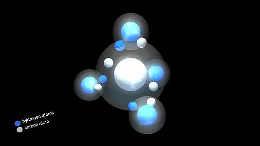 甲烷分子结构科学视频的预览图