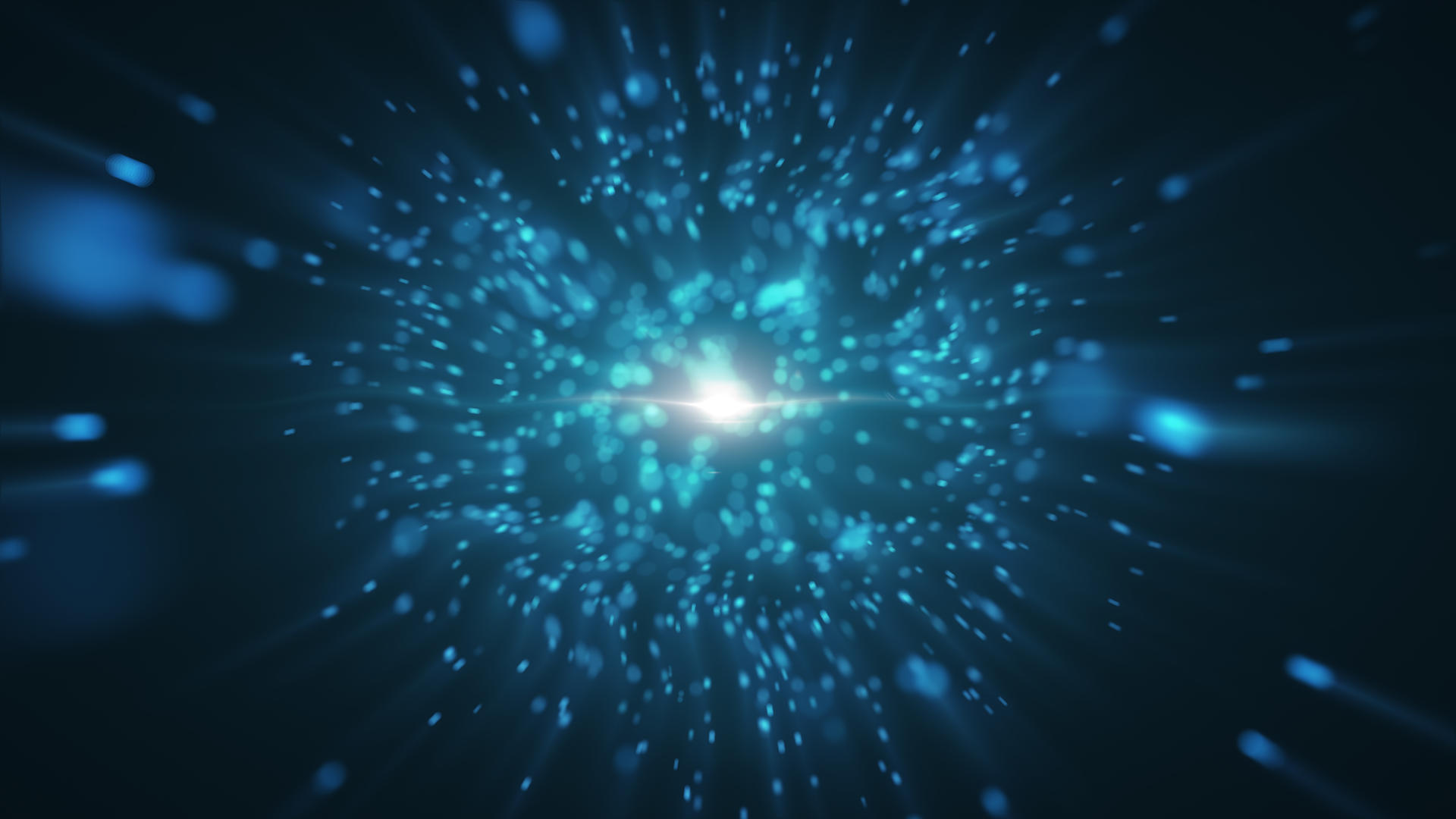 4K蓝色闪亮粒子爆炸元素视频的预览图