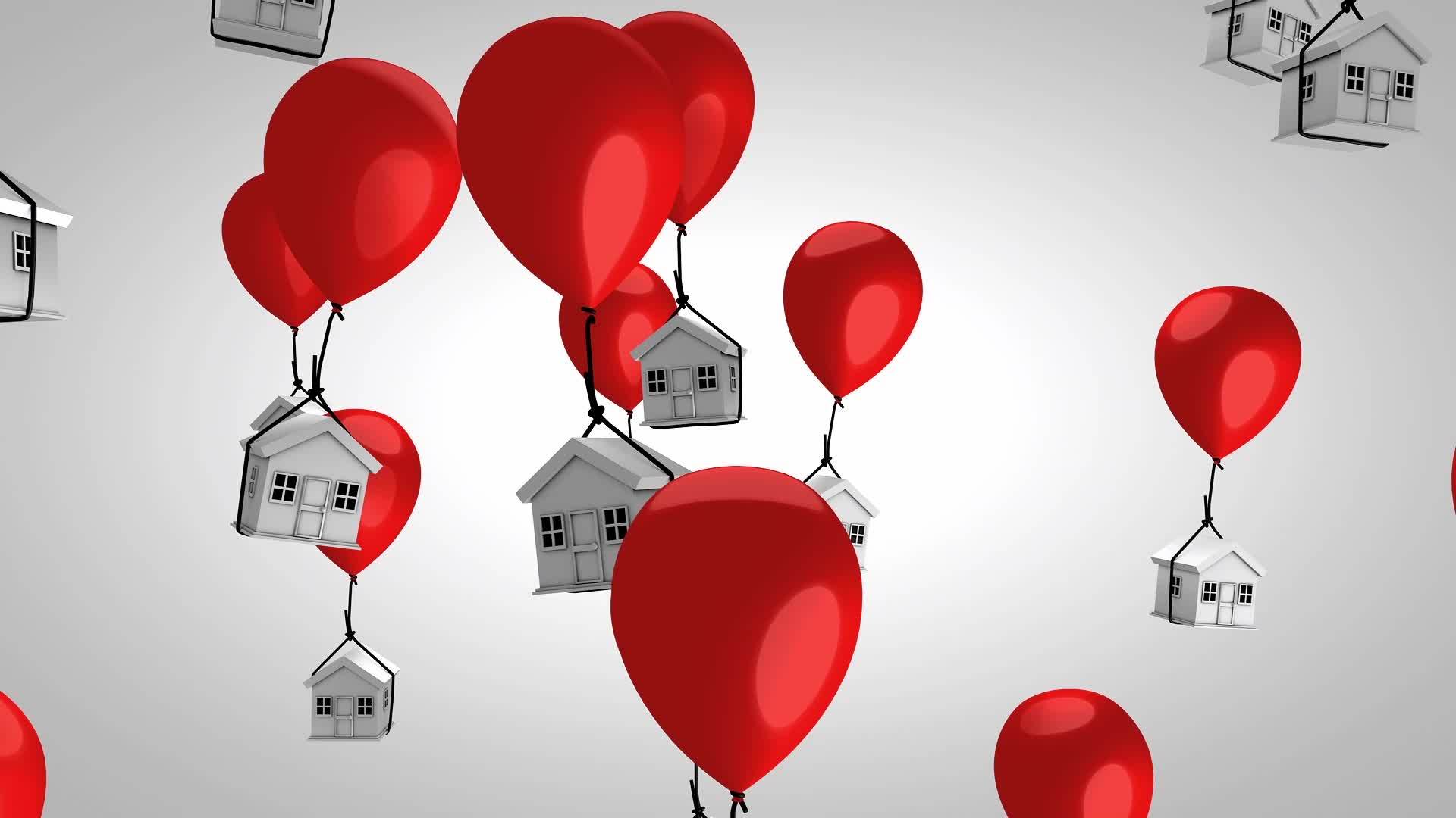 房价气球概念动画视频的预览图