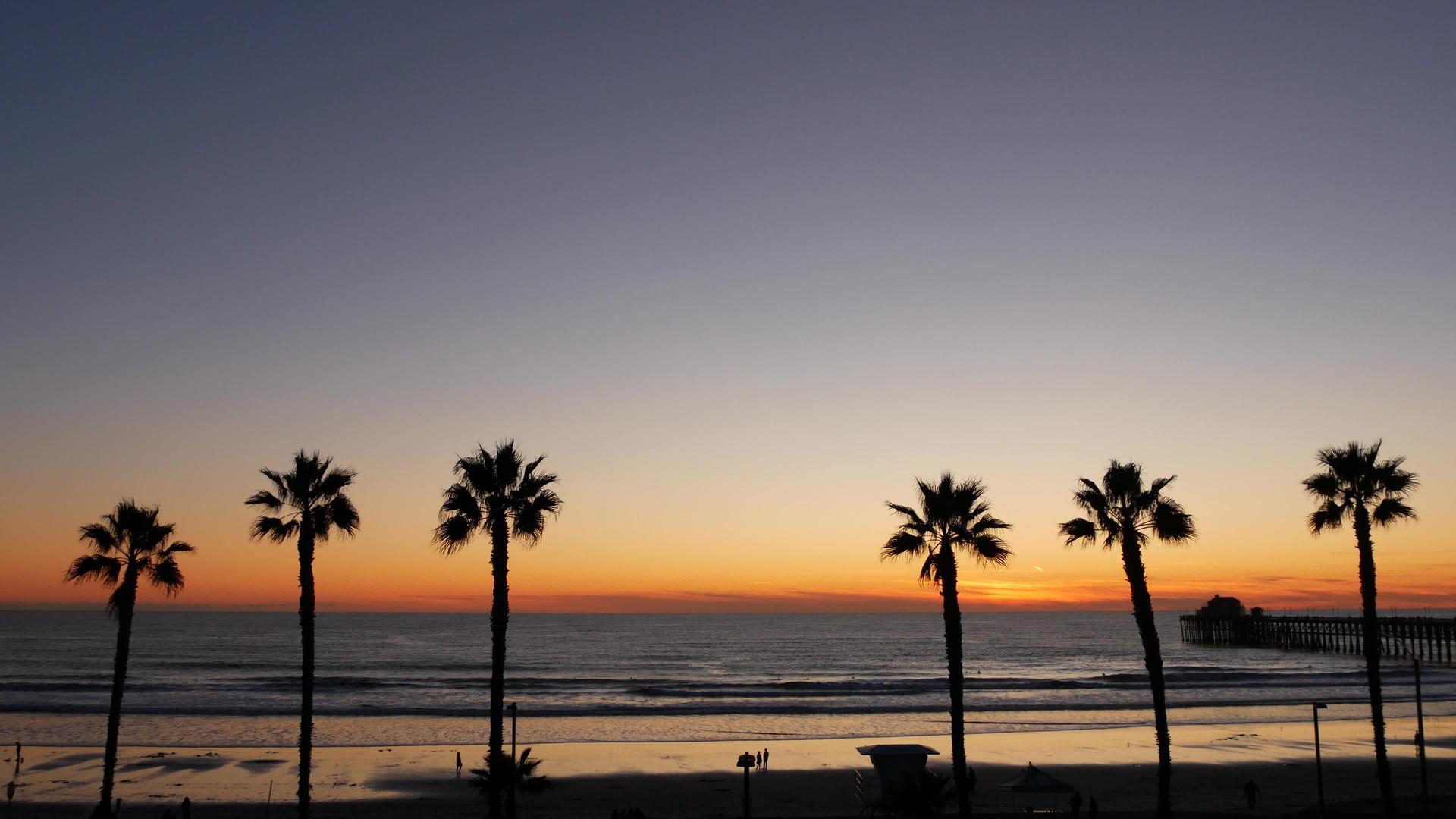 热带海洋海滩日落视频的预览图