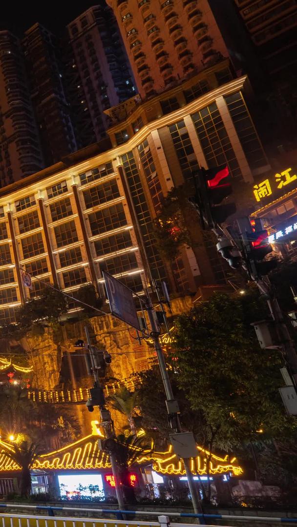 重庆洪崖洞升级灯光延时材料2021视频的预览图