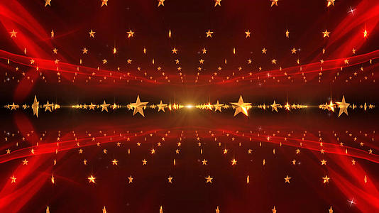 4K红色粒子五角星背景视频的预览图