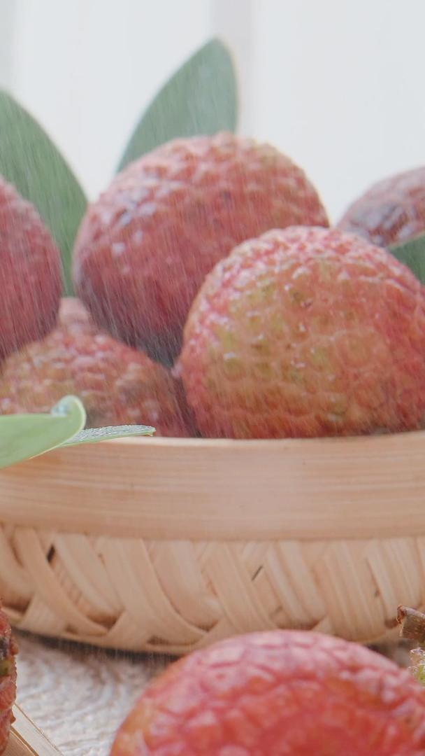 新鲜的荔枝夏季水果视频的预览图