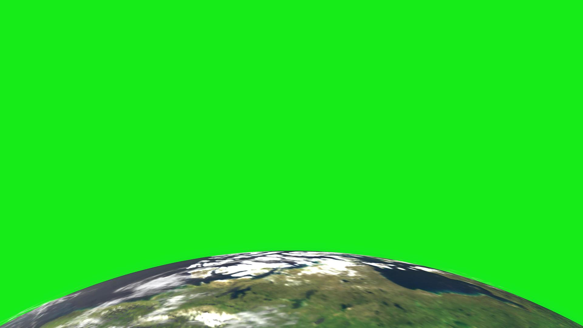 行星地球在空间旋转绿幕特效素材视频的预览图