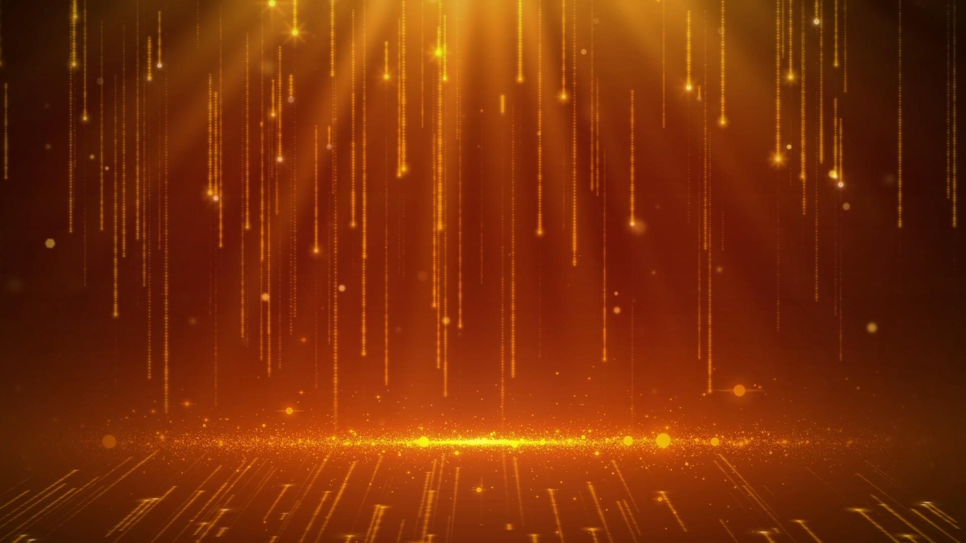 金色粒子光线舞台背景视频的预览图