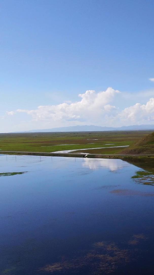 高原湿地湖泊航拍视频的预览图