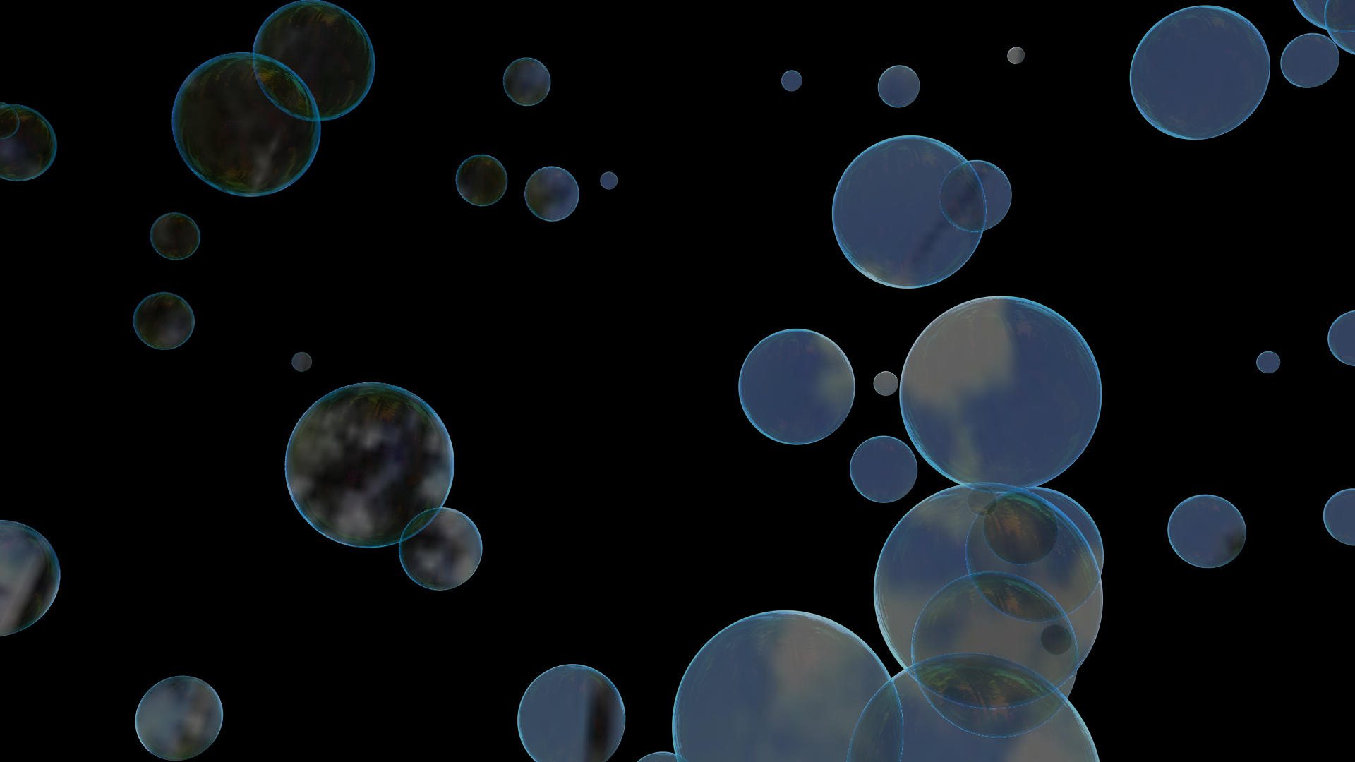 透明向上飞扬的泡泡视频的预览图