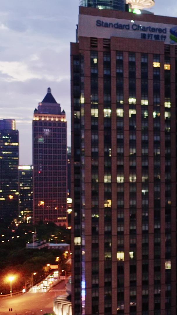 航拍上海电信大楼视频的预览图