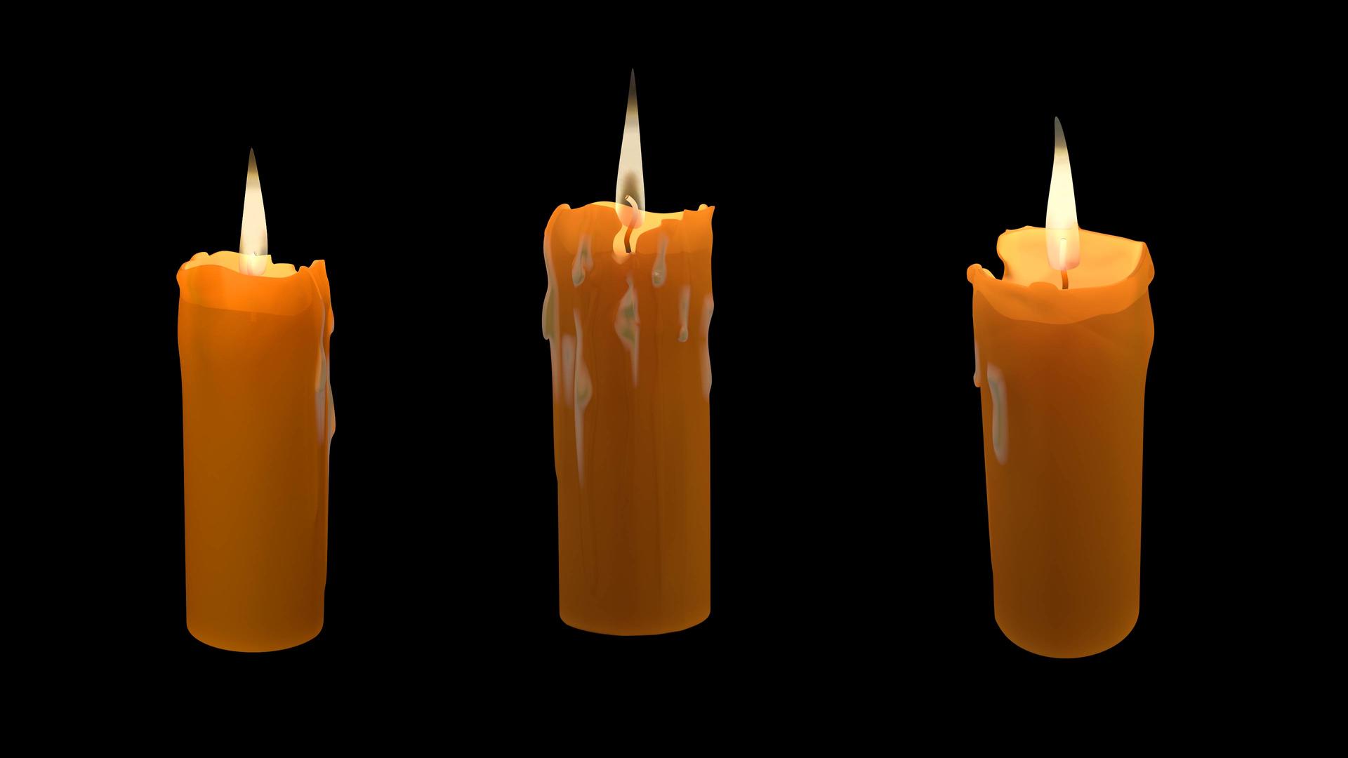 4k多角度循环感恩节蜡烛烛火动画视频的预览图