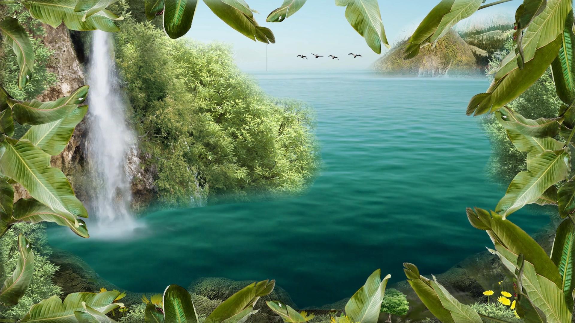 唯美动态风景山水动画视频的预览图
