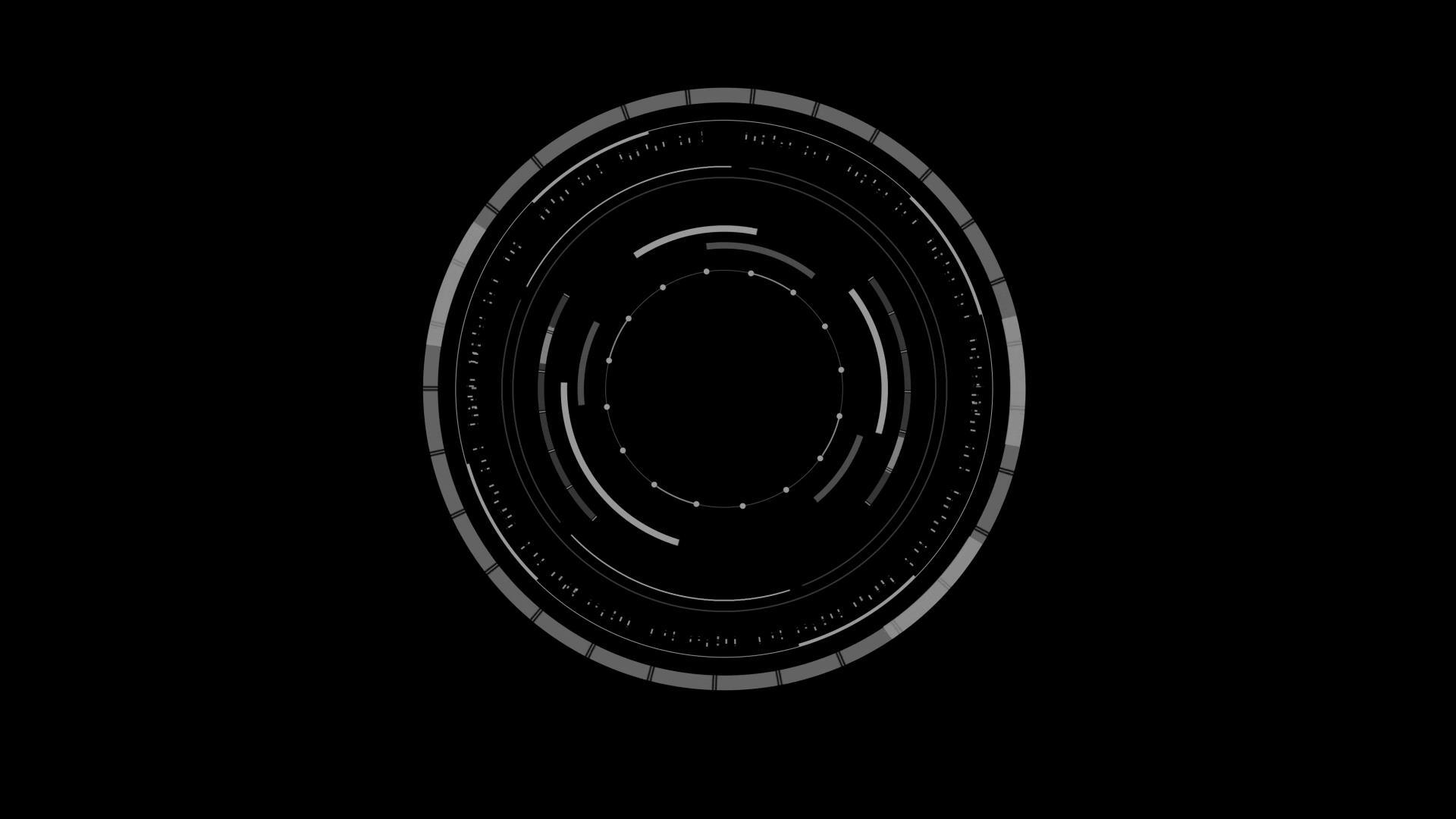 动态科技感转盘圆环透明背景视频素材视频的预览图