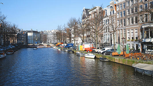 荷兰阿姆斯特丹城市交通视频的预览图