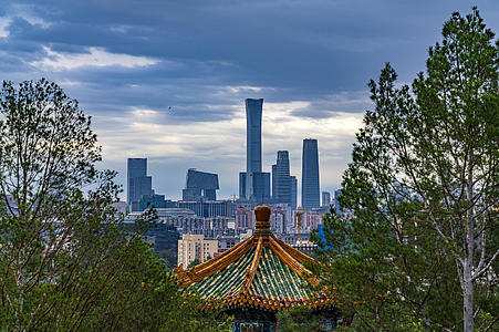 10K延时北京山景公园远景国贸中心视频的预览图