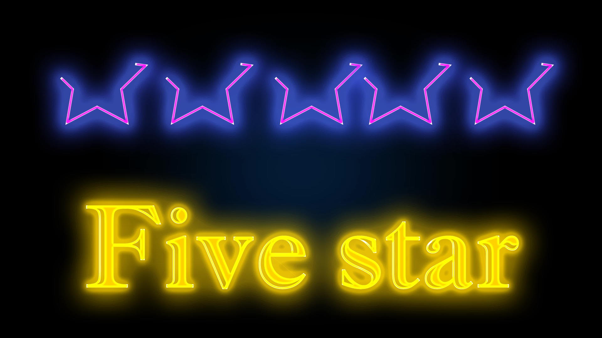20世纪80年代复古风格的霓虹招牌动画五星闪烁着紫色和粉色视频的预览图