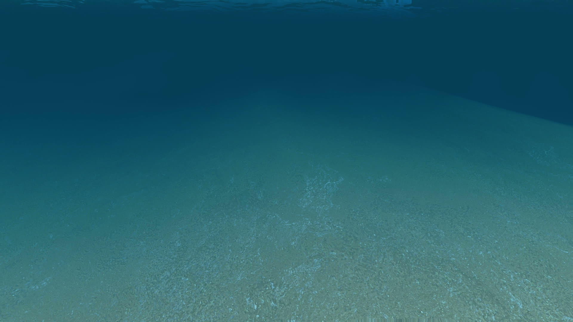 3d动画水下景观有一个摄像头从水面表面直接到地下表面视频的预览图