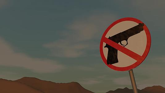 枪支控制概念动画签名警告视频的预览图