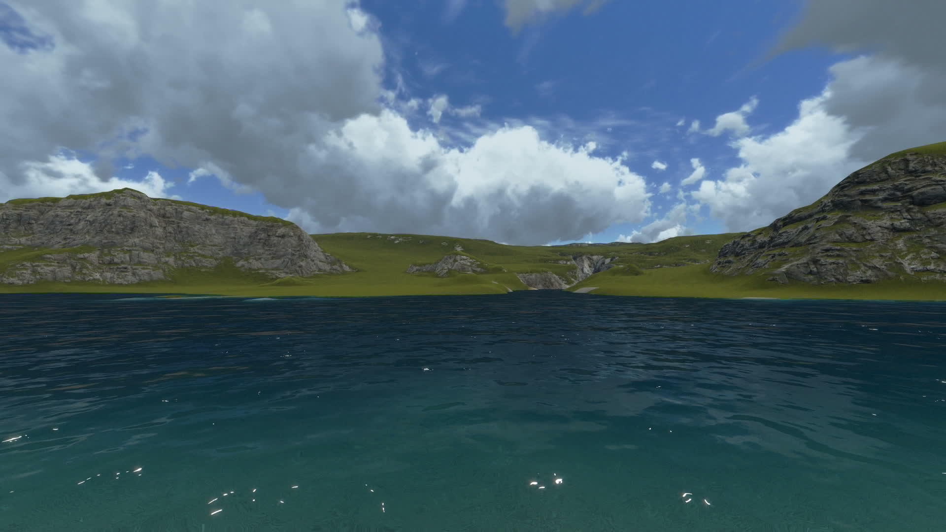 3D河上的绿水仰望上游视频的预览图
