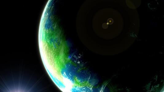 地球和月亮飞行太空天文学视频的预览图
