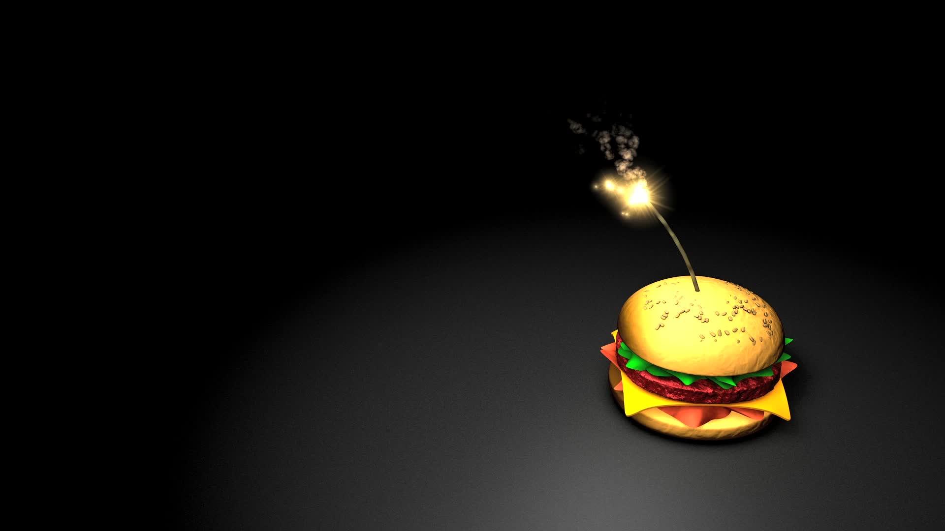 食品炸弹概念动画作品视频的预览图