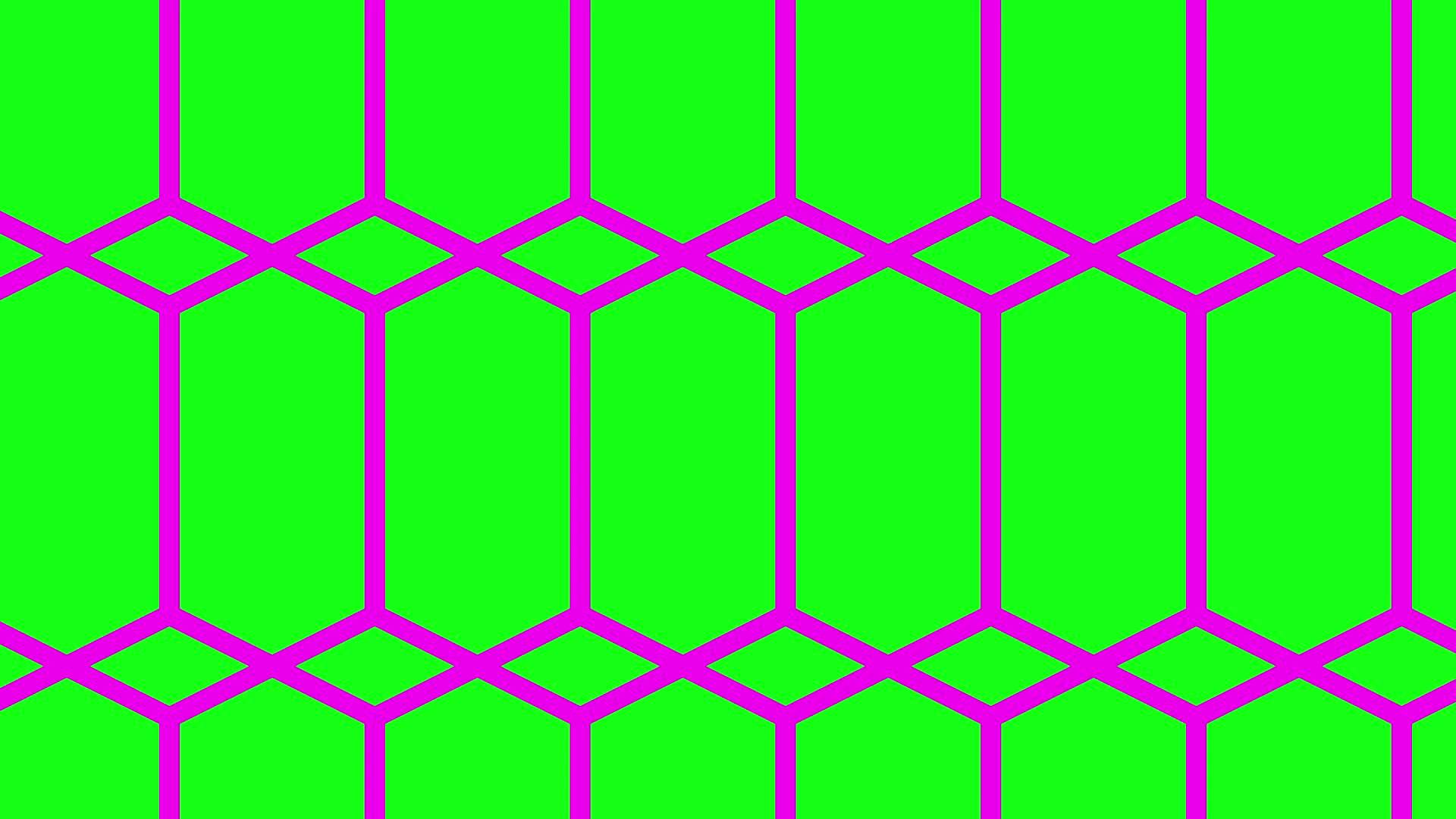 在绿色背景上移动的颜色几何形状视频的预览图