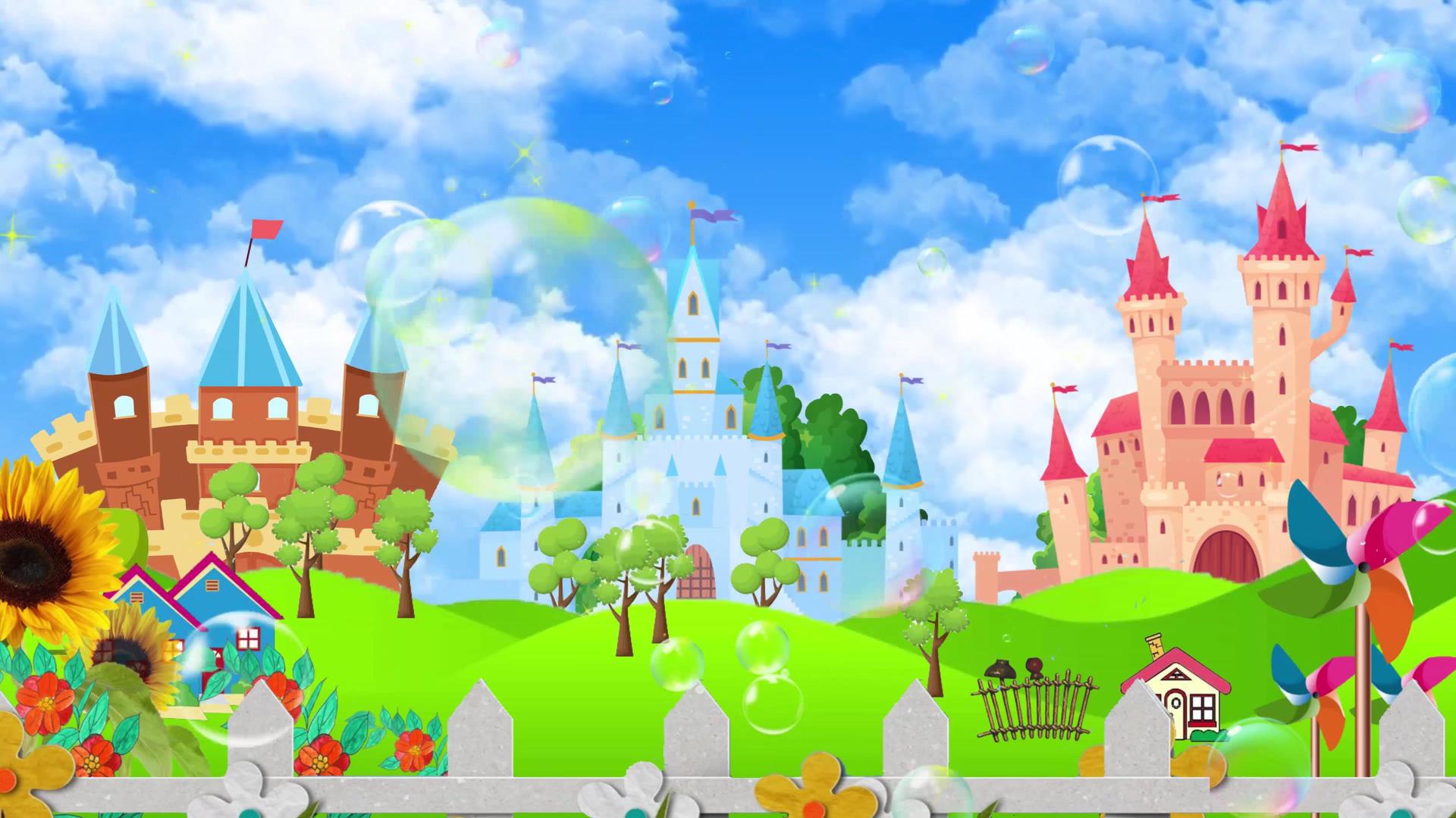 4K卡通城堡背景视频视频的预览图