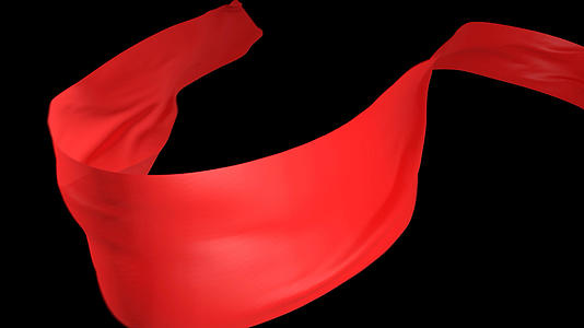 红绸布飘动飞舞视频的预览图