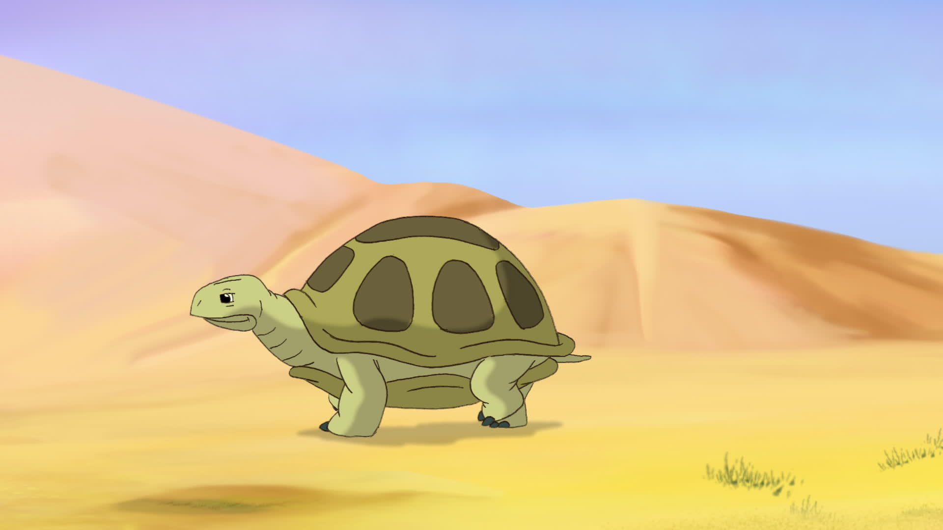 海龟穿过沙海龟穿过沙沙漠视频的预览图