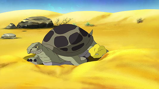 大绿海龟被埋在沙子里爬出来视频的预览图
